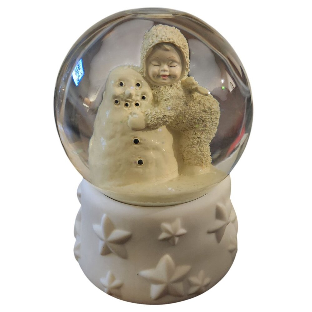 Department 56 Snow Babies "I'll Hug You Goodnight" Music Snow Globe